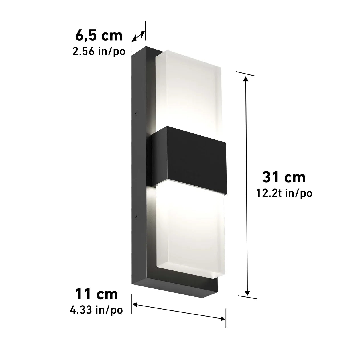 Artika Mazza Indoor/Outdoor Frosted LED Wall Light