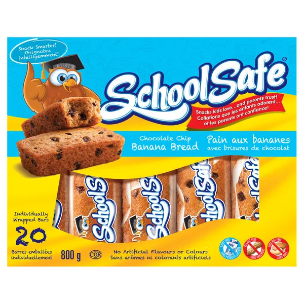School Safe Banana Chocolate Chip Muffin Bars, 20 × 40 g
