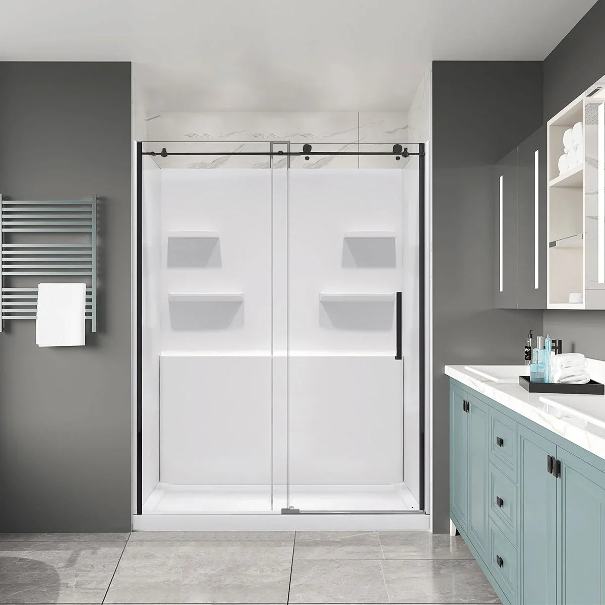 Appollo Lauren 60 in. Alcove Shower Kit