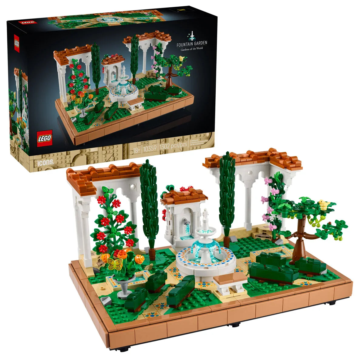 LEGO Icons Fountain Garden Building Set