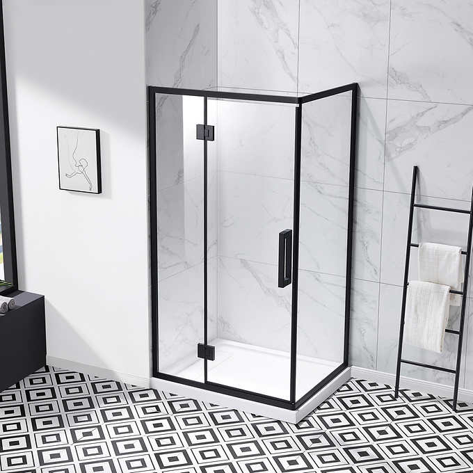 OVE Nicole 42 in. Corner Shower Enclosure with Base