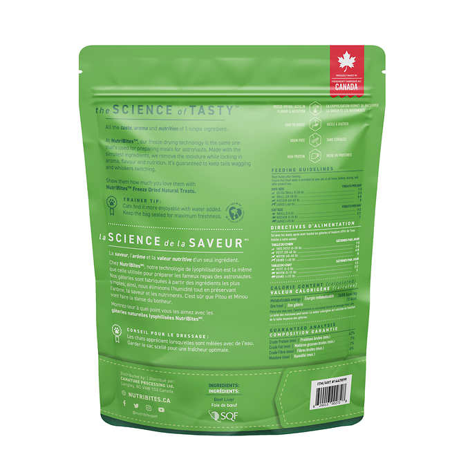 Nutribites Freeze Dried Beef Liver 600 g (21.1 oz.)