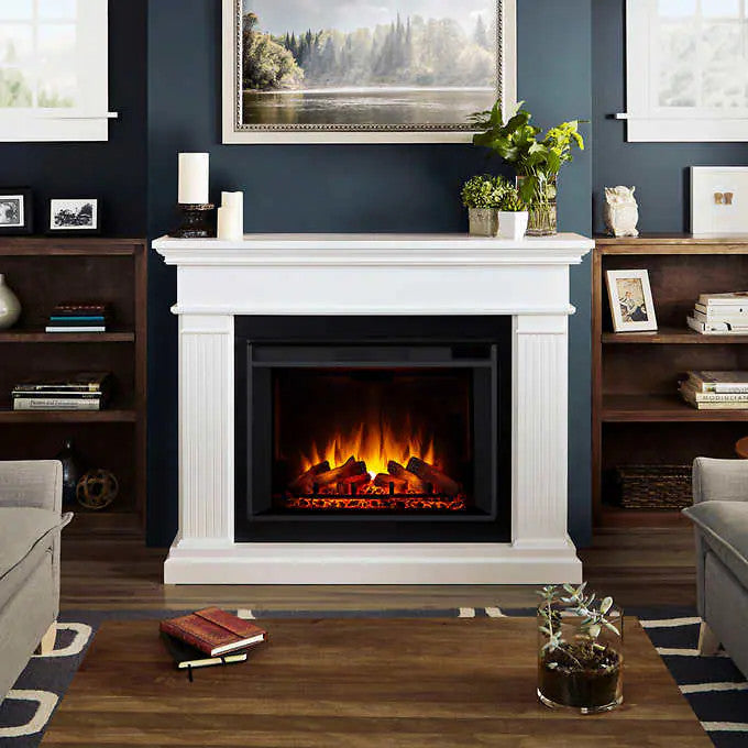 Real Flame Centennial Grand Electric Fireplace, White