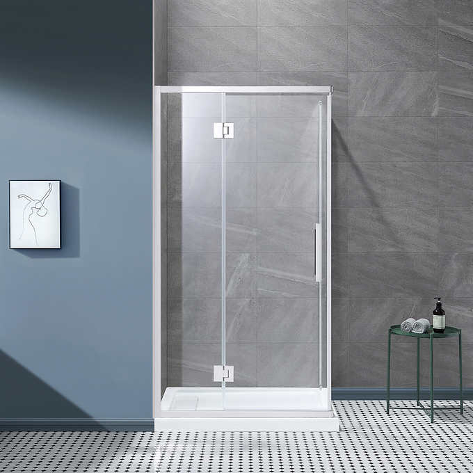 OVE Nicole 42 in. Corner Shower Enclosure with Base