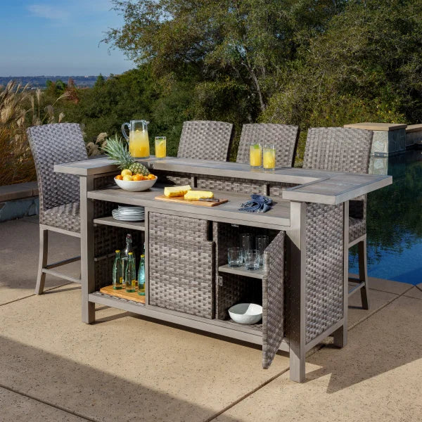 Taylor 5-piece Patio High Dining Bar Set