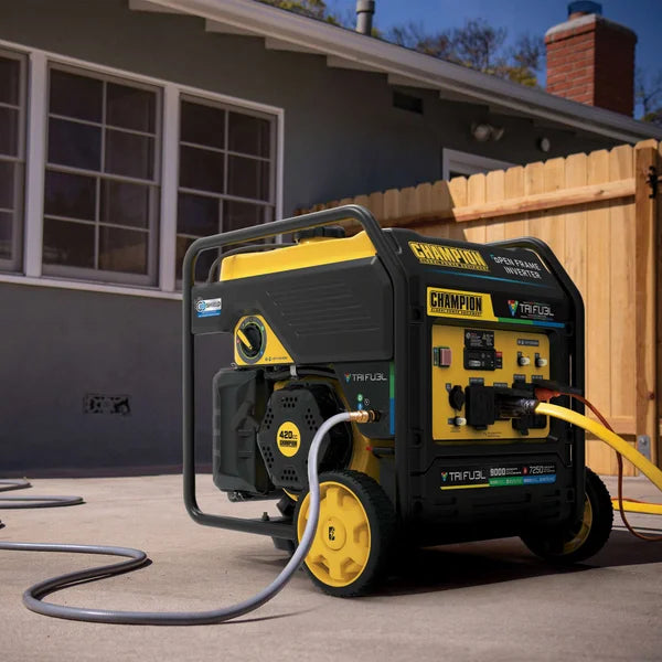 Champion 7250W Running / 9000W Peak Tri-Fuel Inverter Generator