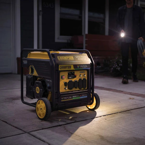 Champion 7250W Running / 9000W Peak Tri-Fuel Inverter Generator