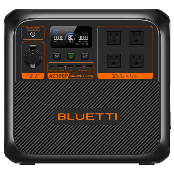 BLUETTI Premium Series AC180P 1,800W / 1,440Wh Portable Power Station