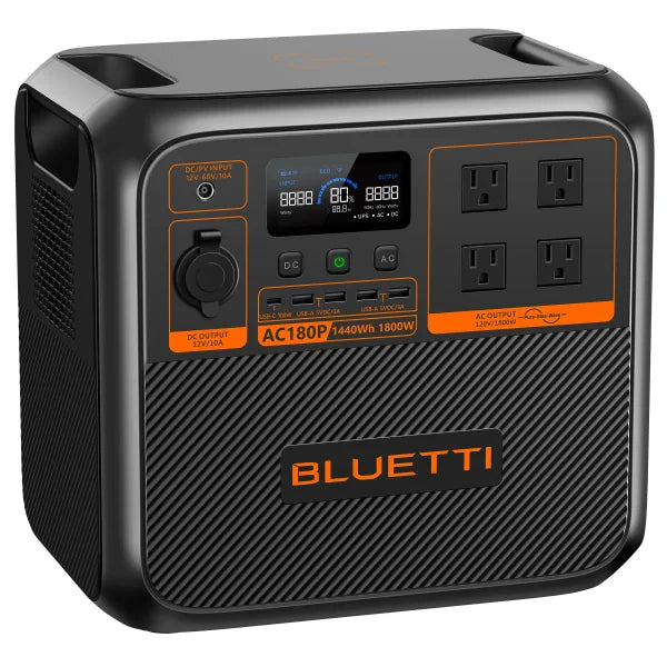 BLUETTI Premium Series AC180P 1,800W / 1,440Wh Portable Power Station