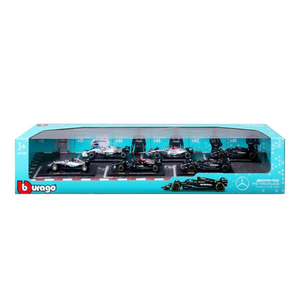 1:43 Mercedes Formula Racing Die Cast 6-pack