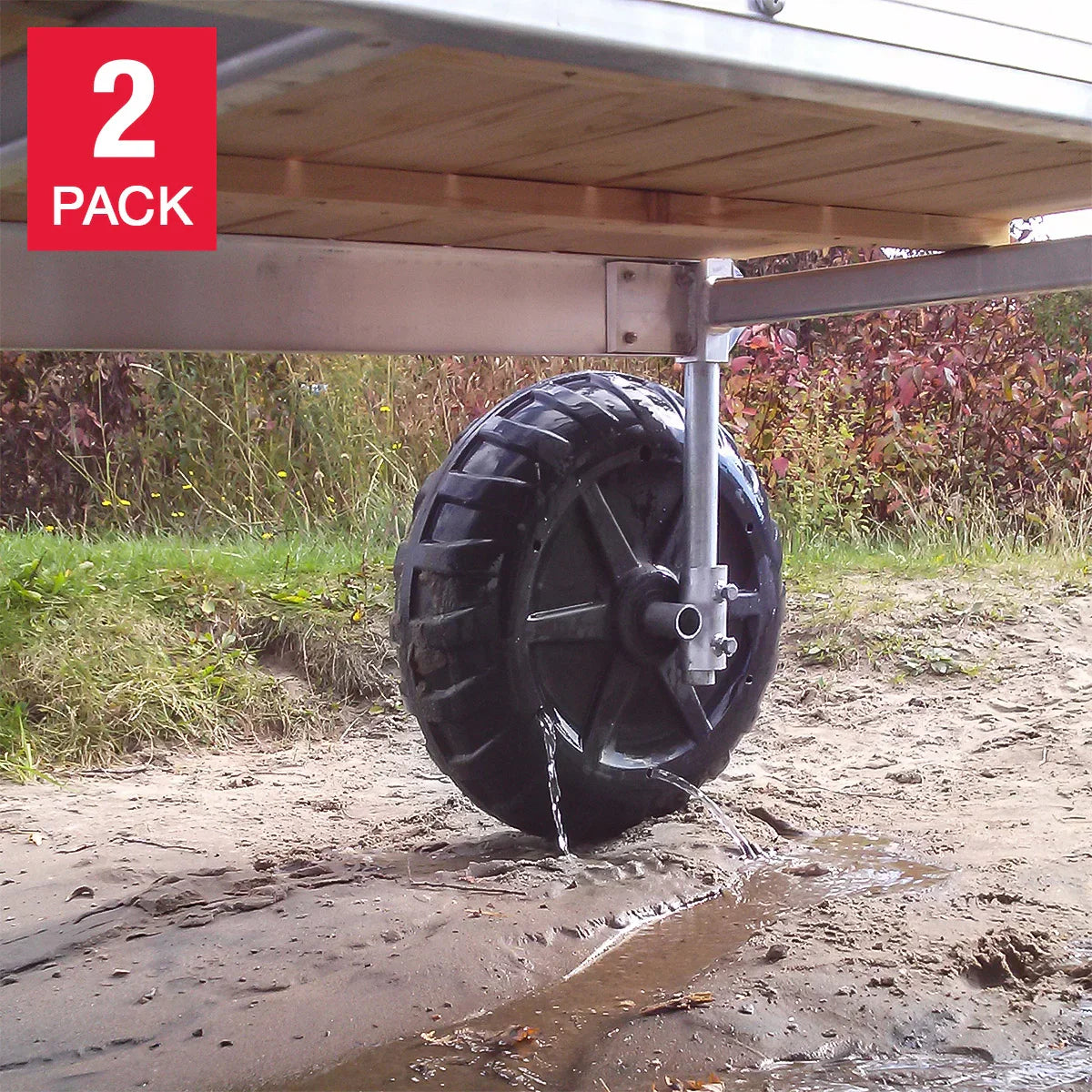 Multinautic 61 cm (24-in.) Black Plastic Dock Wheels Kit