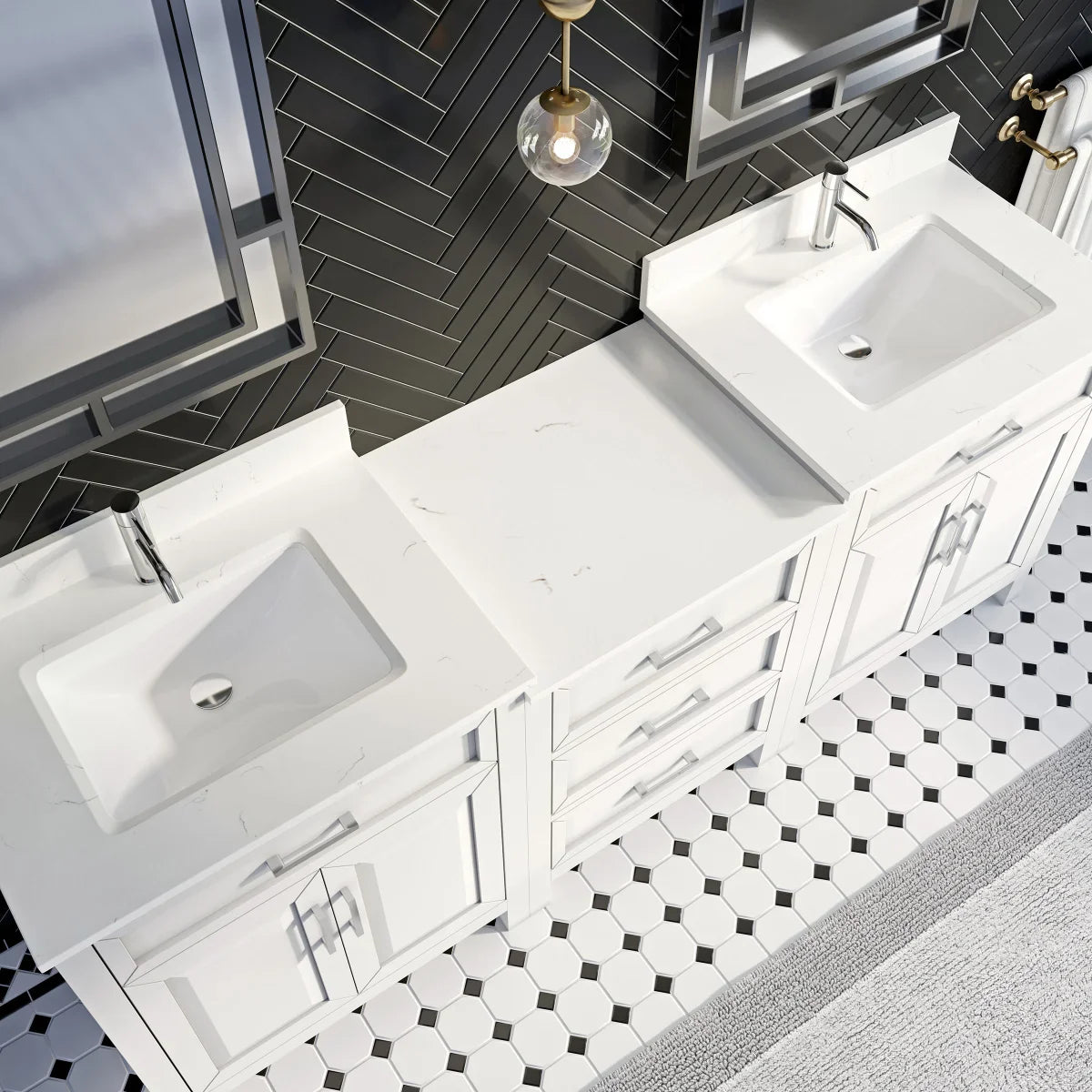 Studio Bathe Thomson Vanity with Power Bar, White