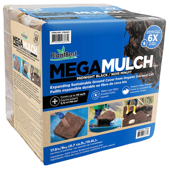 MegaMulch Expanding Coconut Coir Mulch, 2-pack