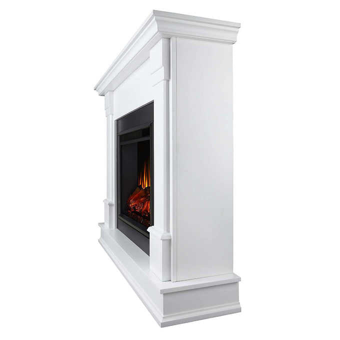 Real Flame Silverton White Mantel Electric Fireplace