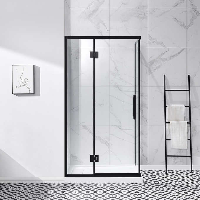 OVE Nicole 42 in. Corner Shower Enclosure with Base