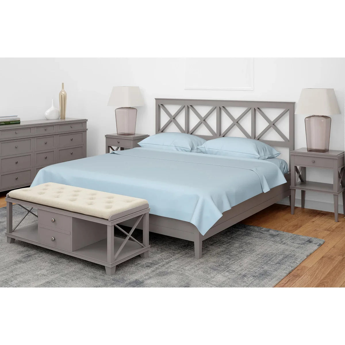 Royal Elegance - Organic Cotton 600 Thread Count 4-piece Sheet Set