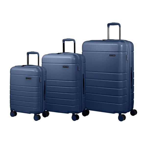 Champs Linen 3-piece Expandable Hardside Luggage Set