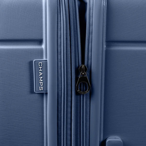Champs Linen 3-piece Expandable Hardside Luggage Set