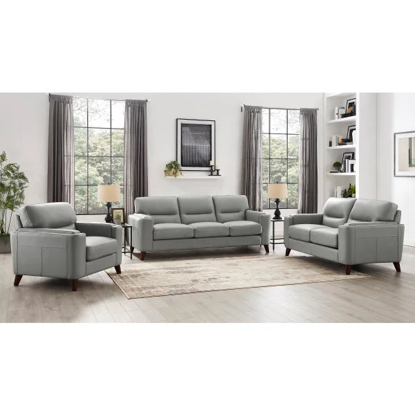 Prospera Home Sorena 3-piece Top-grain Leather Living Room Set