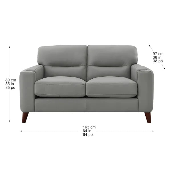 Prospera Home Sorena 3-piece Top-grain Leather Living Room Set