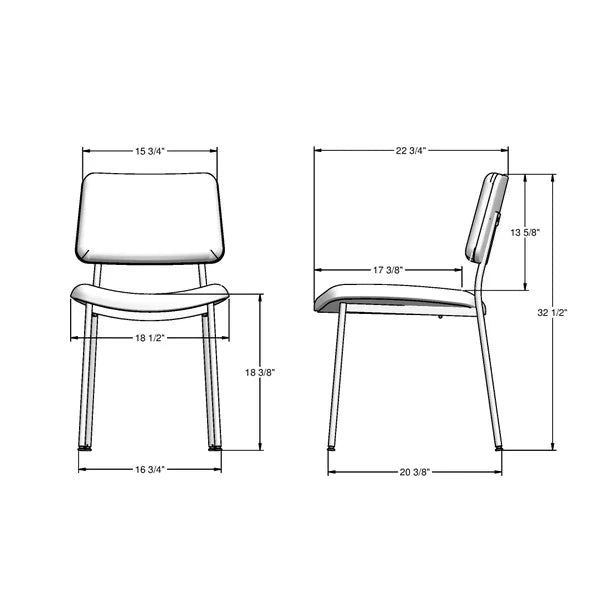 Amisco Sullivan Dining Chair with Black Frame