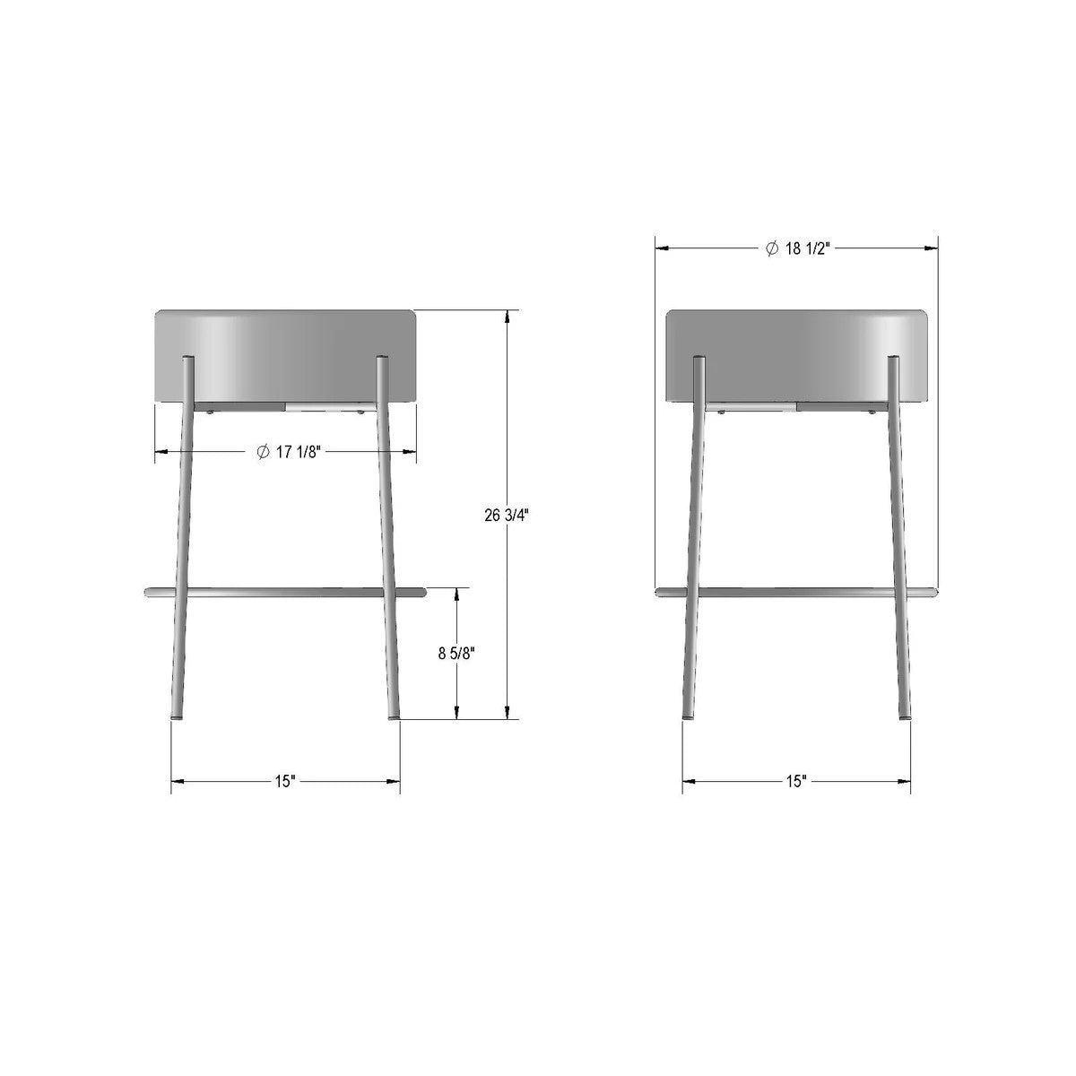 Amisco Clovis Fabric Counter Stool