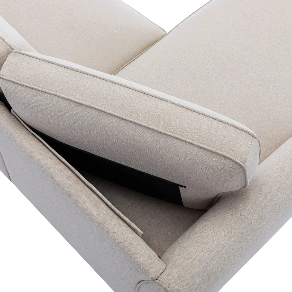 Fabric Left-hand Facing Sofa-Chaise