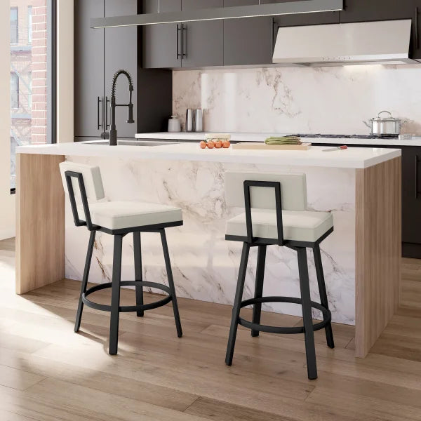 Amisco Staten Swivel Counter Stool in Polyurethane