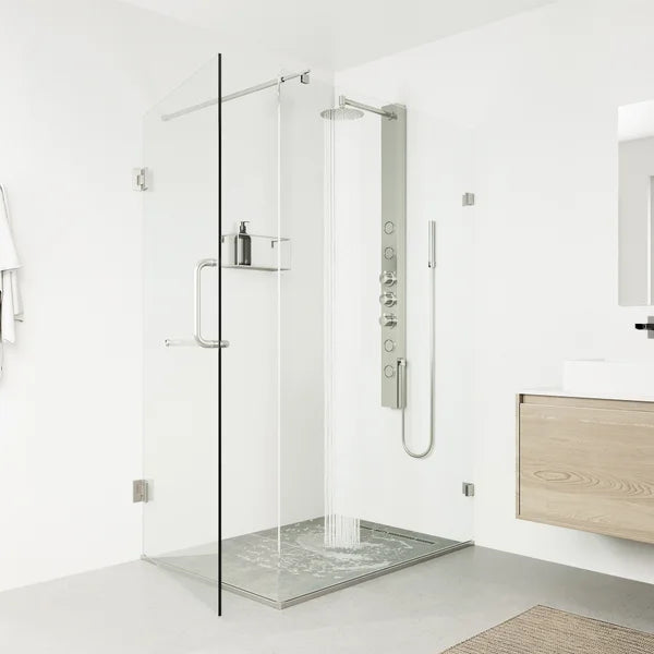 VIGO Sutton 4-jet Shower Panel with Round Head and Hand Shower Wand