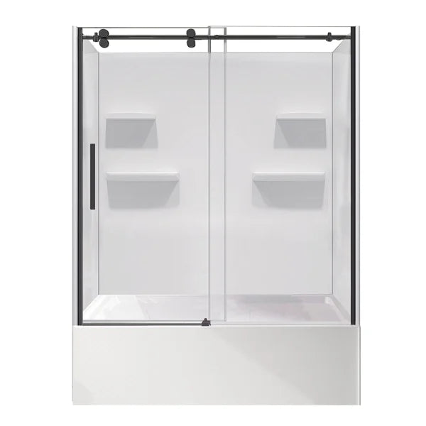 Appollo Cameron 32 in. × 60 in. Skirted Bathtub with Shower Doors and Wall Kit, Right Drain