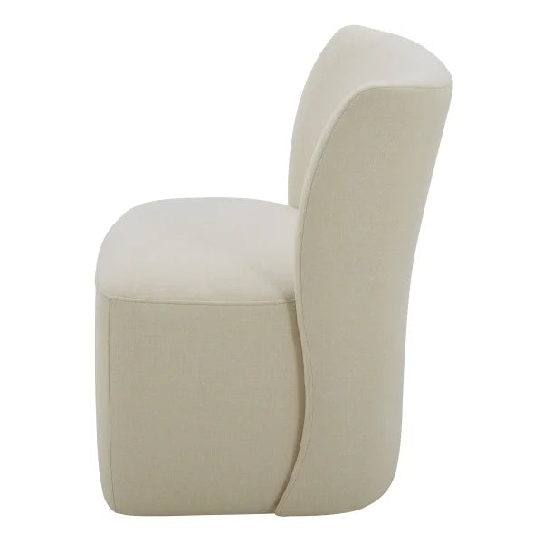 Aiden & Ivy Blair Fabric Dining Chair with Casters