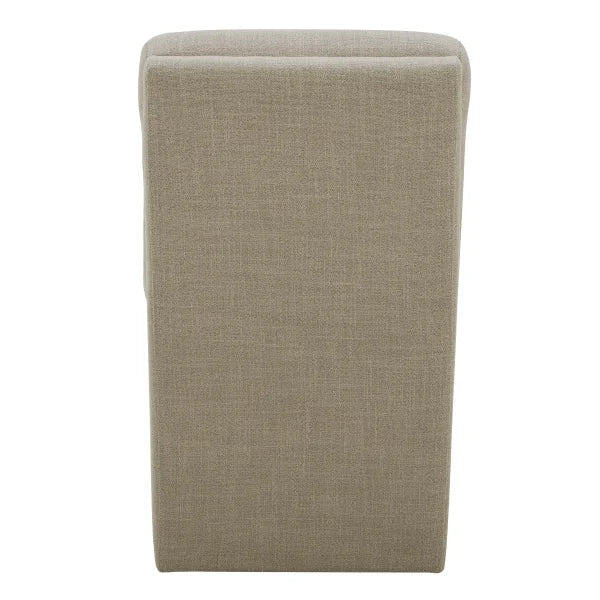 Aiden & Ivy Fabric Armless Dining Chair with Casters