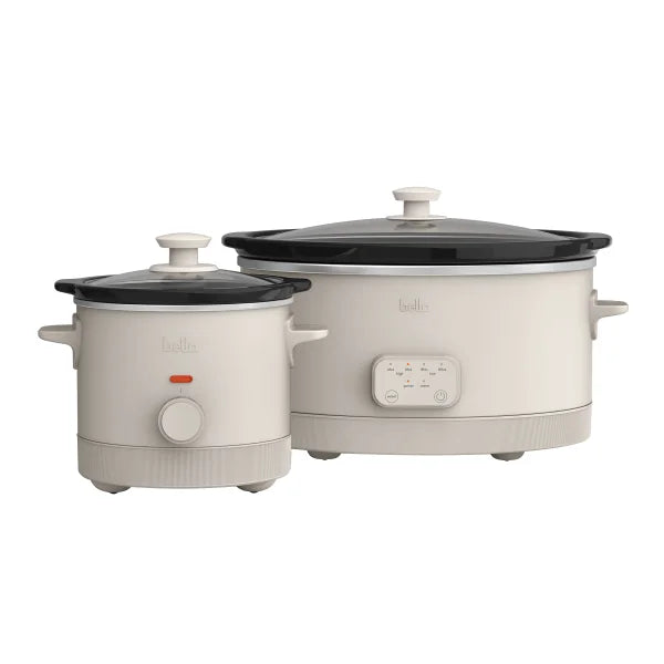 Bella 5.68 L (6 qt.) Programmable Slow Cooker with 1.89 L (2 qt.) Slow Cooker