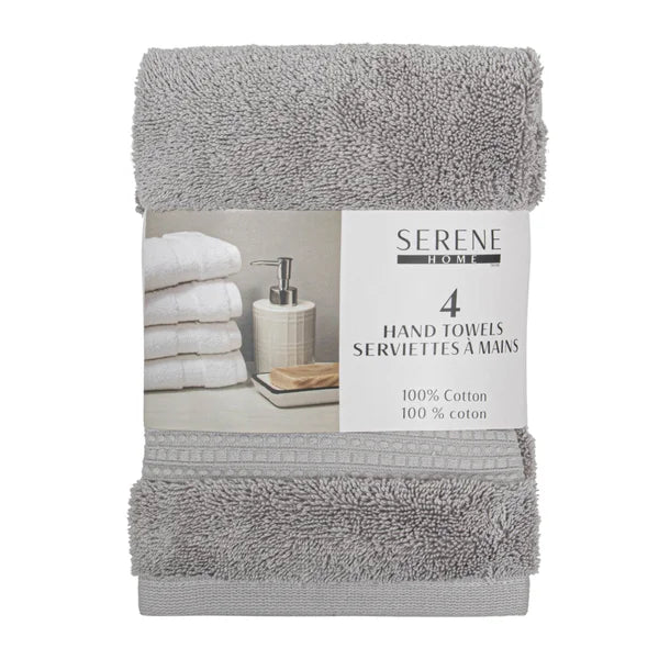 Serene Home Collection Hand Towel, 4-pack