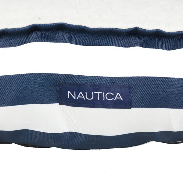 Nautica Twill and Sherpa Cushion Pet Bed