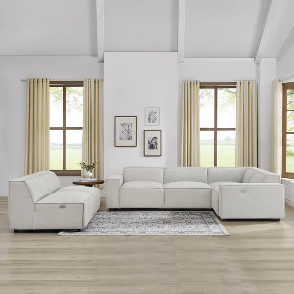 Thomasville 6-piece Fabric Sectional with Power Footrests