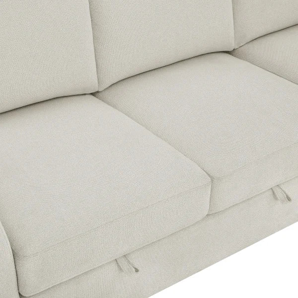 Thomasville 2-piece Fabric Sofa With Wedge Seat and Storage