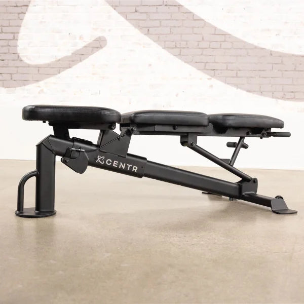 Centr Multi-Adjustable Flat, Incline, Decline Workout Bench with 12-months Centr Membership