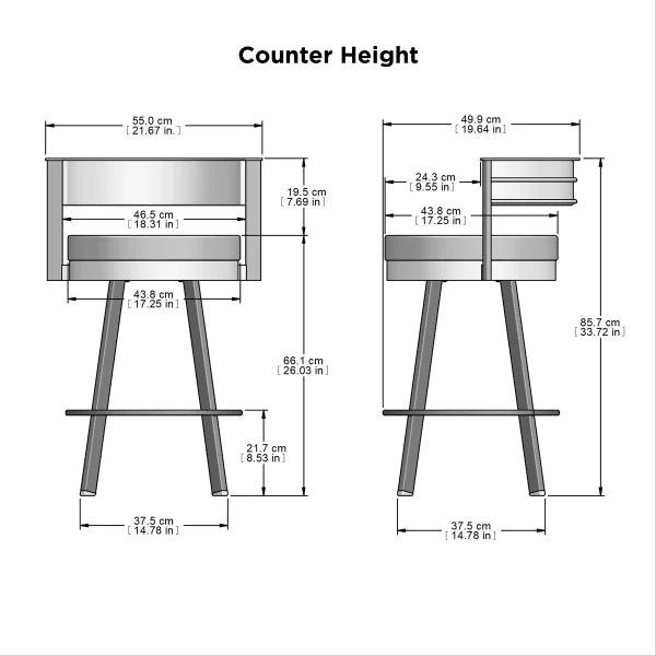 Amisco Browser Bar Stool or Counter Stool