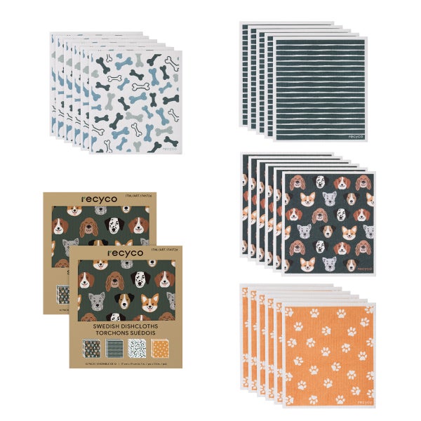 Recyco Swedish Dishcloths, 24-pack