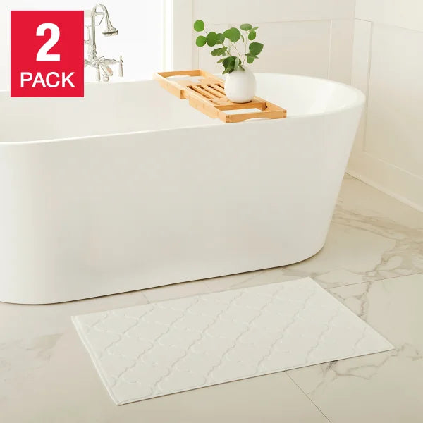 WelHome Geometric Bath Mat, 2-pack