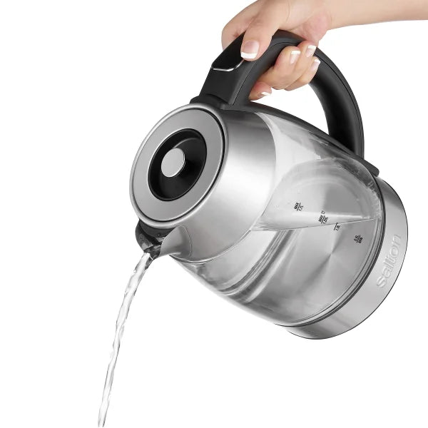 Salton Variable Temperature Touch Control Kettle 1.7 L with Removable Tea Steeper