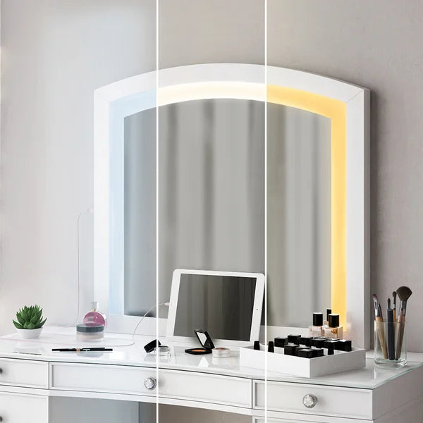 Tresanti Heidi Makeup Table with Adjustable LED Lighted Mirror