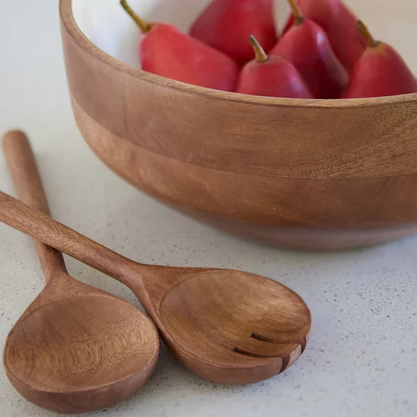Safdie - Enameled Salad Bowl and Servers, 3-piece