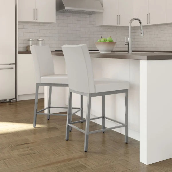 Amisco Drift Grey Frame Polyester Counterstool