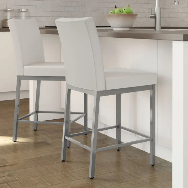 Amisco Drift Grey Frame Polyester Counterstool