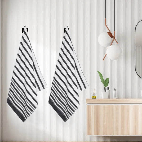 Textured Stripe Bath Sheets, 2-pack