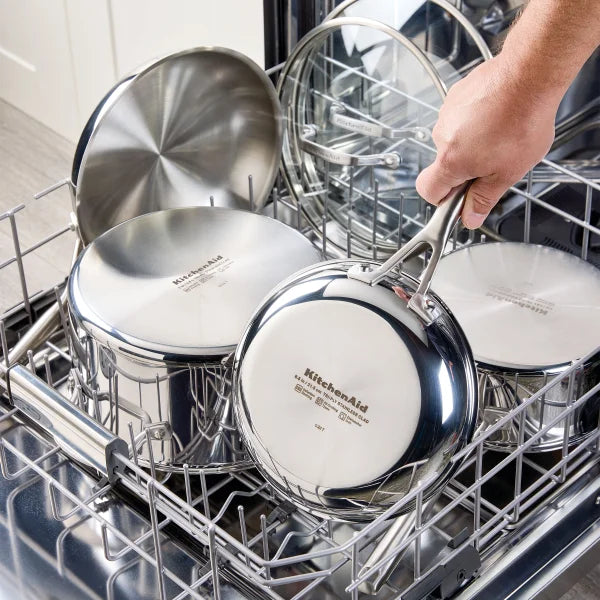 Kitchen Aid 3-Ply Clad Stainless Steel Cookware Set, 12-piece