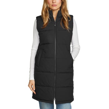 Eddie Bauer Women's Long Hooded Puffer Vest