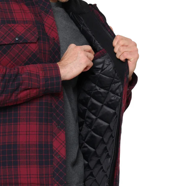 The B.C. Clothing Co. Men’s Quilted Flannel Overshirt With Hood
